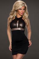 Платье с блестящей вставкой