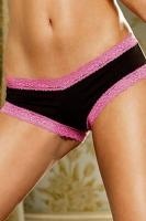 Трусики-шортики с розовой окантовкой