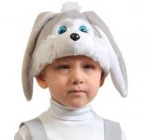 Плюшевая маска Серого Зайки