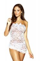 Белое кружевное платье-сорочка