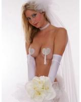 Наклейки в виде сердца с кистями