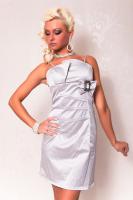 Серебряное платье-карандаш