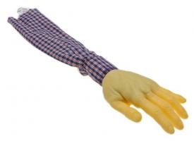 Рука в клетчатом рукаве