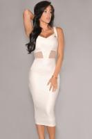 Белое шелковое платье