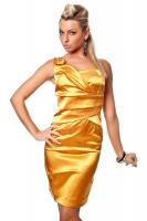 Золотое платье с одной бретелькой