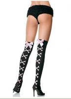 Чулки с розовыми бантами