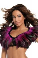 Ярко-розовый перьевой топ