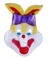 Маска зайчика-ушастика с бантом