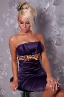 Фиолетовое платье-футляр