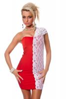 Короткое платье с кружевом