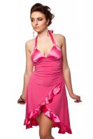 Малиновое латино платье