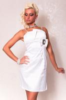 Белое платье-карандаш с пряжкой