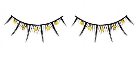 Ресницы футуристические с золотыми стразами