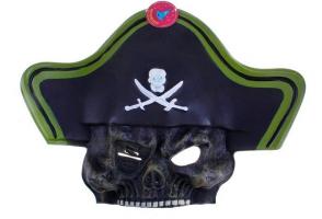 Маска Череп пирата с резинкой