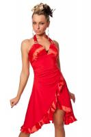 Красное латино платье