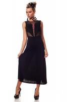 Черное свободное платье