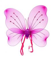 Розовые крылья бабочки со стразами