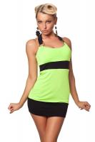 Ярко-зеленое мини-платье