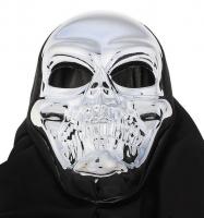 Серебристая маска улыбающегося черепа