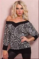 Топ цвета снежный леопард