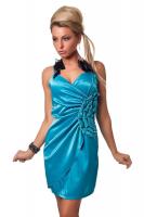 Голубое платье с цветком