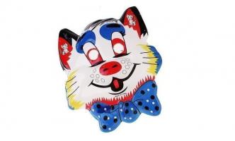 Маска кота с синим бантом