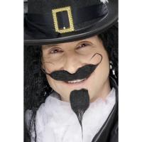 Черная борода и усы кавалера