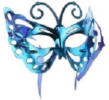 Маска бабочка голубая