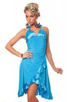 Голубое латино платье