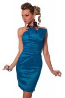 Синее платье футляр