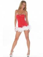 Костюм снегурочки с перьями