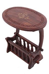 Стол дерево  с инкрустацией №186