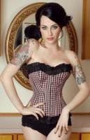 Корсет с клетчатым рисунком