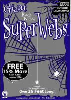 Черная паутина с пауками 120 грамм