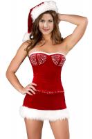 Рождественский корсетный костюм