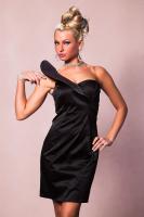 Черное платье с одним плечиком