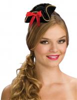 Мини-шляпка пиратки с бантиком