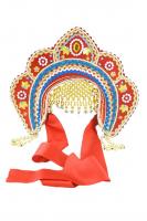 Кокошник Фантазия красно-золотой