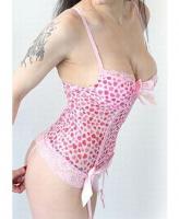 Бюстье белое в сердечко