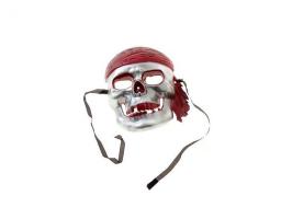 Маска пирата серебристая