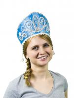 Бирюзовый кокошник Девичий