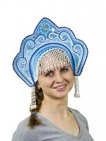 Бирюзовый кокошник Фантазия