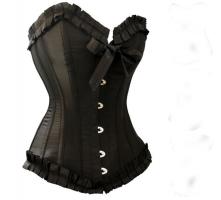 Корсет черный с застежками спереди