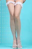 Чулки белые в сеточку