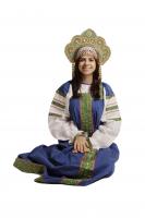 Русский костюм Дуняши синий