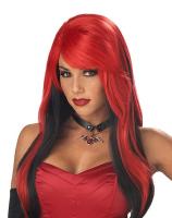 Красно-чёрный вампирский парик