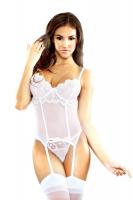 Белоснежное бюстье с кружевом