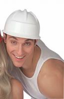 Белая строительная каска